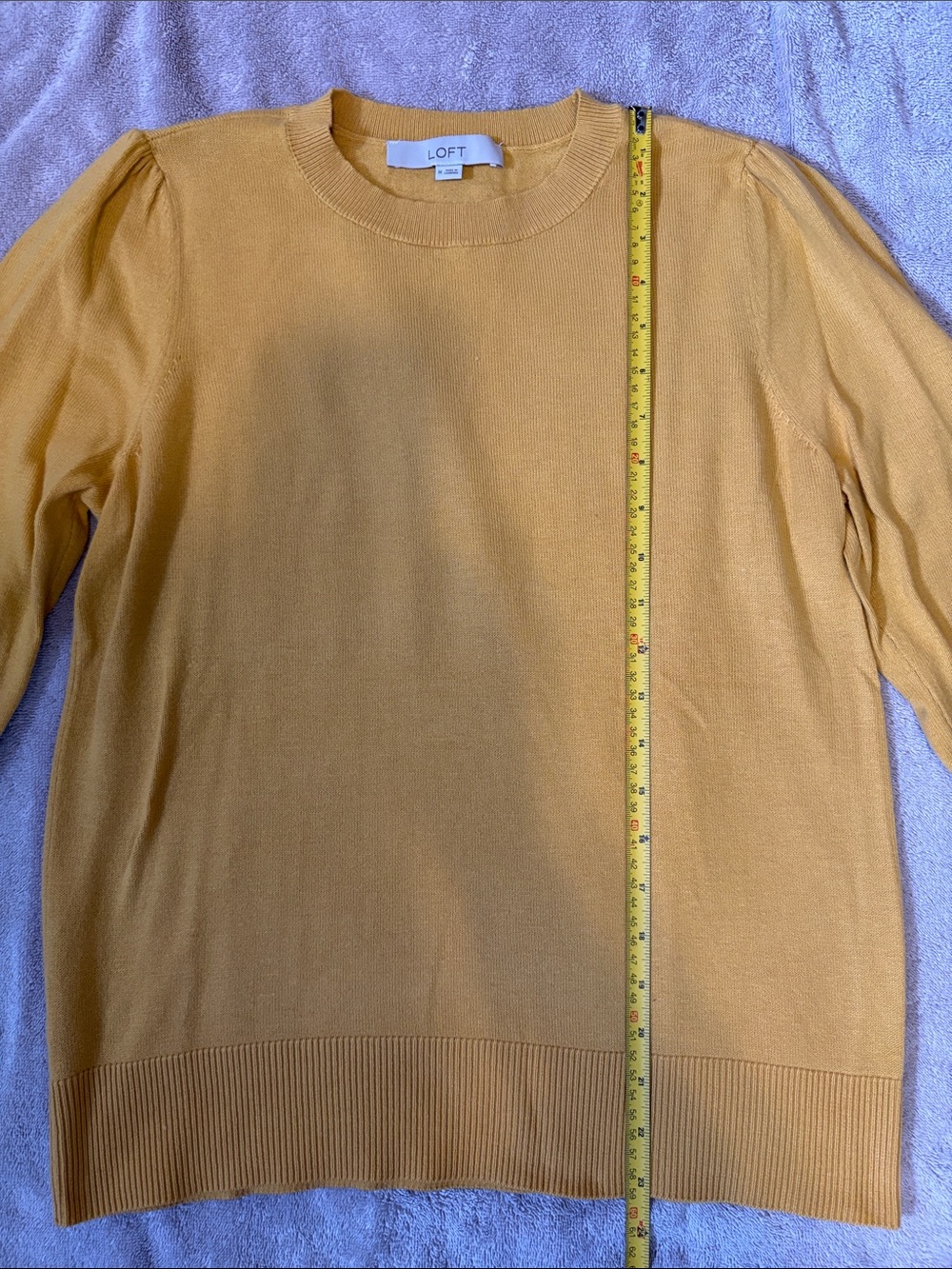 LOFT Women's Mustard Crewneck Sweater - Size M - Picture 5 of 8